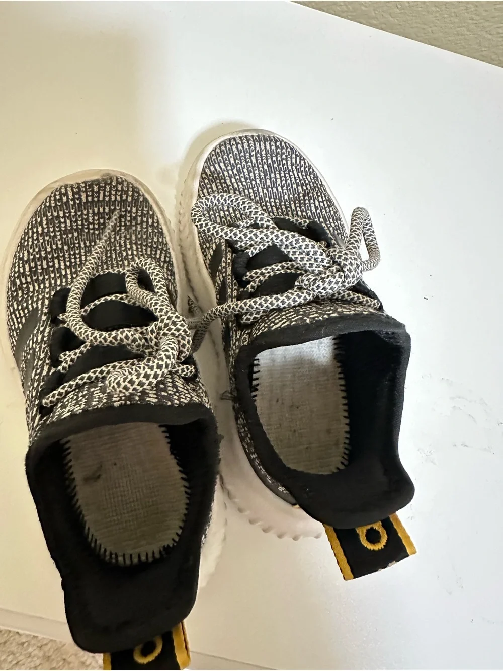 adidas Black & White Kids Sneakers with Cloudfoam Sole